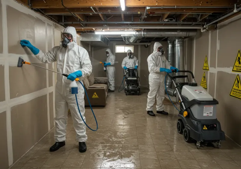 Basement Moisture Removal and Structural Drying process in Batesville, AR